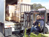 Unloading the truck